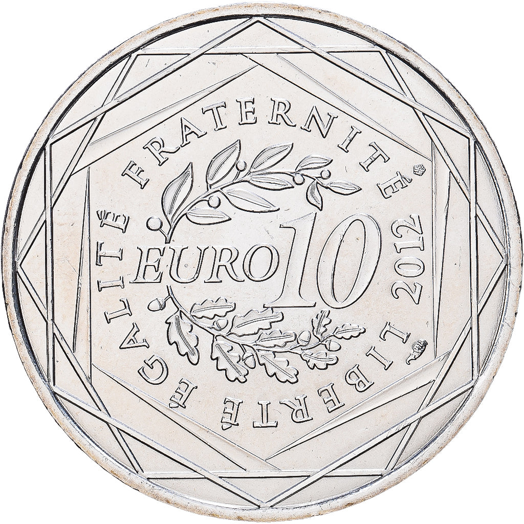 France, 10 Euro, Alsace, 2012, Paris, Silver, MS(60-62), KM:1870