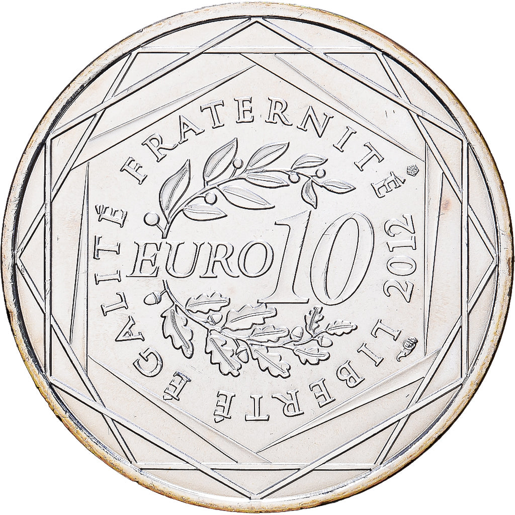 France, 10 Euro, 2012, Paris, Silver, MS(60-62), Gadoury:EU514, KM:1874