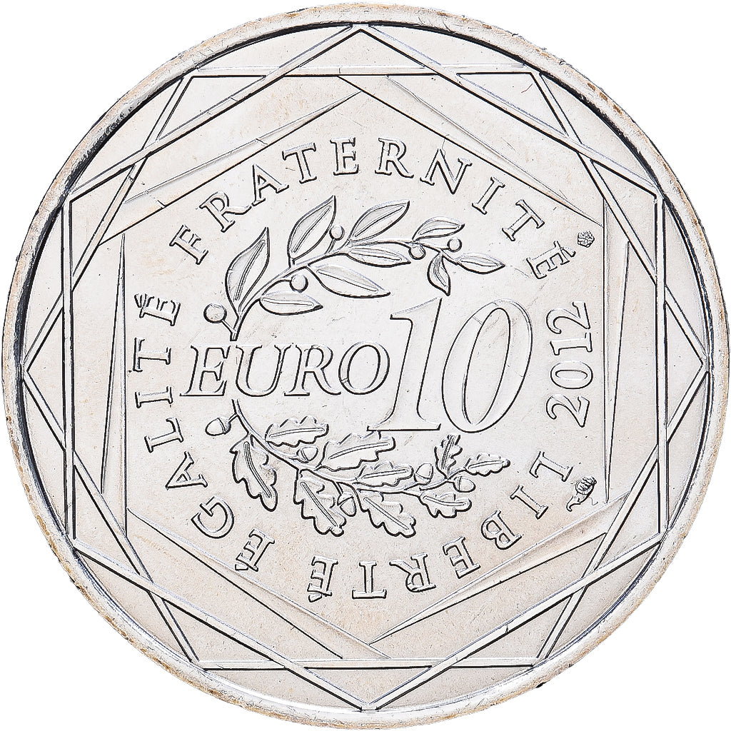 France, 10 Euro, 2012, Paris, Silver, MS(60-62), Gadoury:EU514, KM:1863