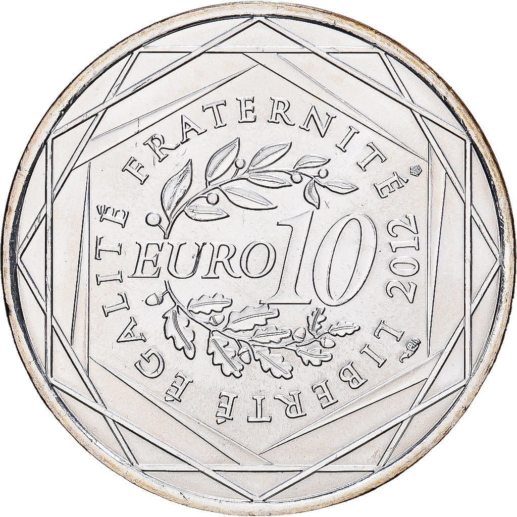 France, 10 Euro, 2012, Paris, Silver, MS(60-62), KM:1881