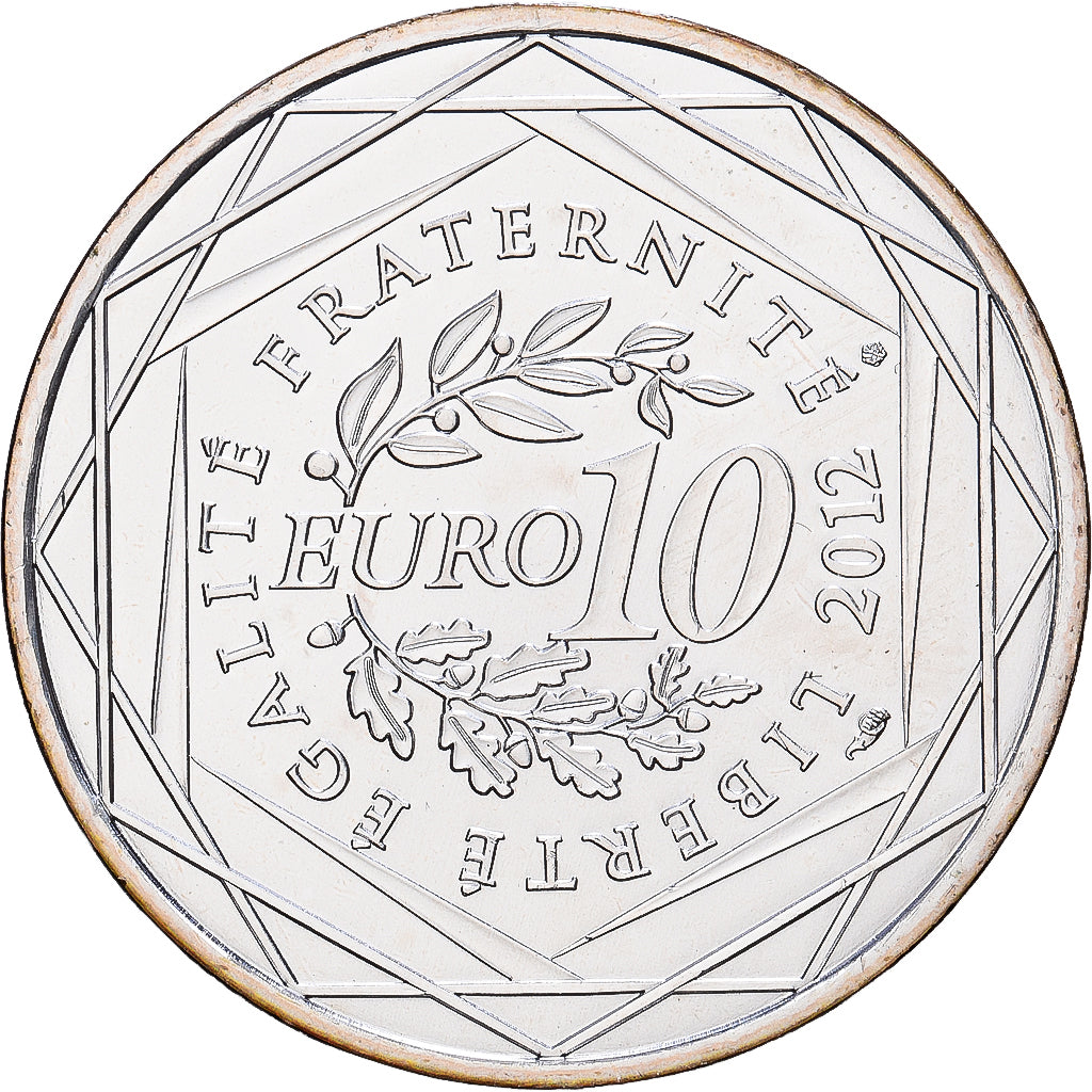 France, 10 Euro, 2012, Paris, Silver, MS(60-62), KM:1875