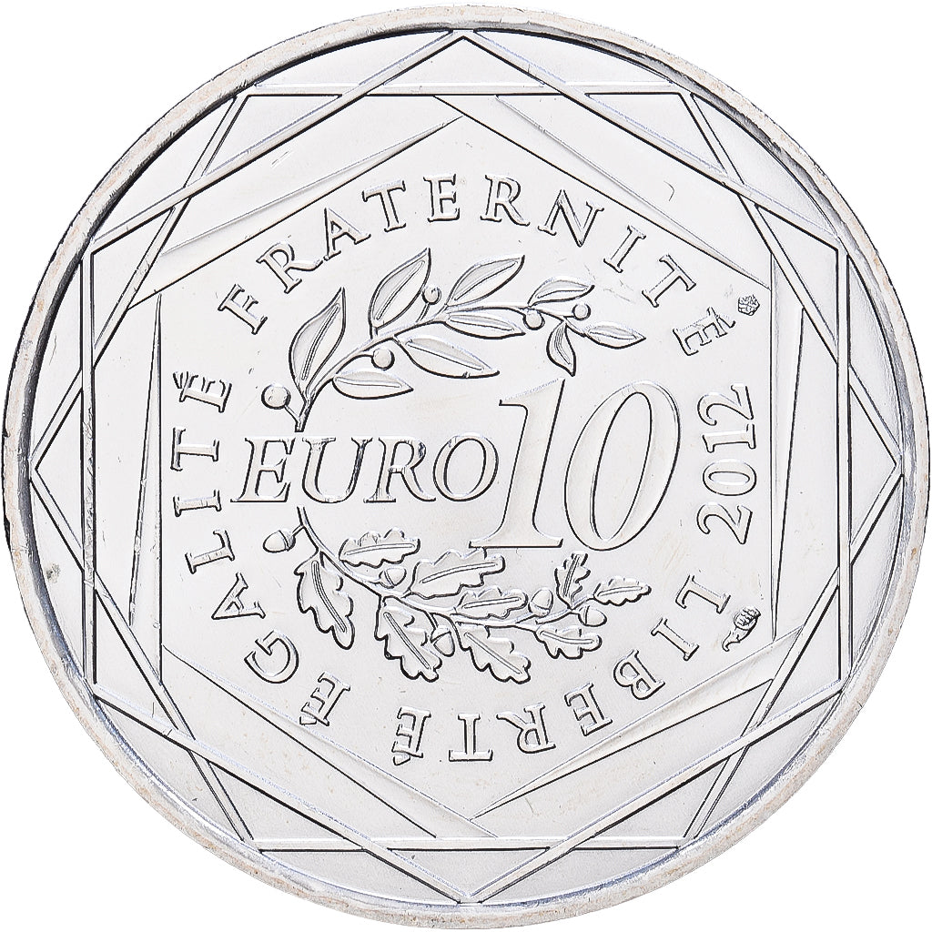 France, 10 Euro, 2012, Paris, Silver, MS(60-62), KM:1872