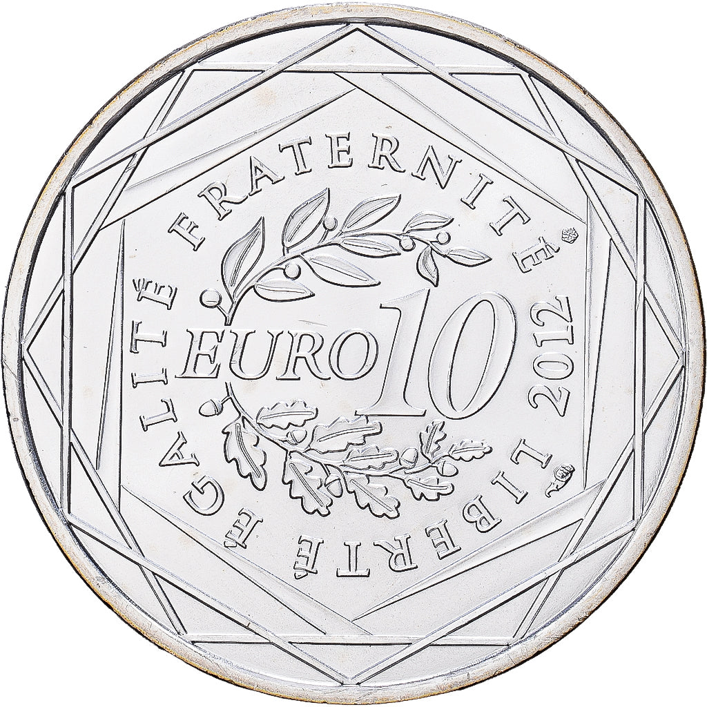 France, 10 Euro, 2012, Paris, Silver, MS(60-62), KM:1868