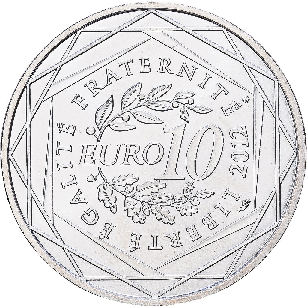 France, 10 Euro, Martinique, 2012, Paris, Silver, MS(60-62), KM:1879