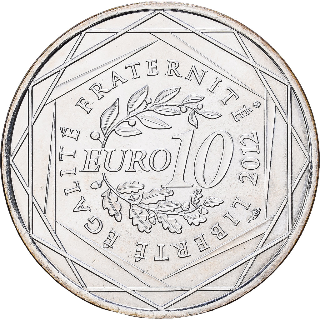 France, 10 Euro, Limousin, 2012, Paris, Silver, MS(60-62), Gadoury:EU514