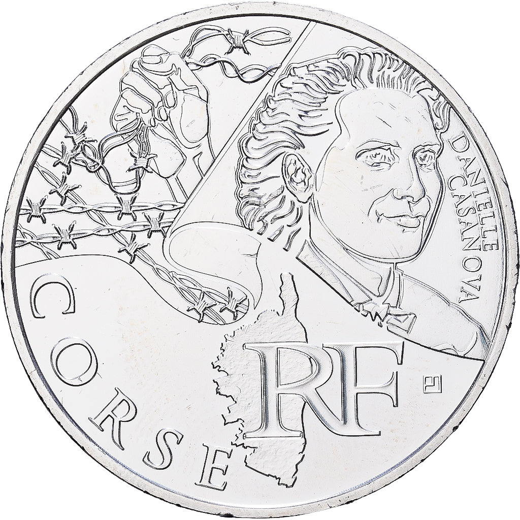 France, 10 Euro, Corse, 2012, Paris, Silver, MS(60-62), Gadoury:EU514, KM:1876