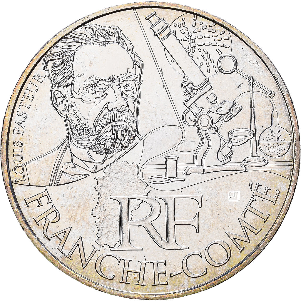 France, 10 Euro, Franche-Comté, 2012, Paris, Argent, SUP