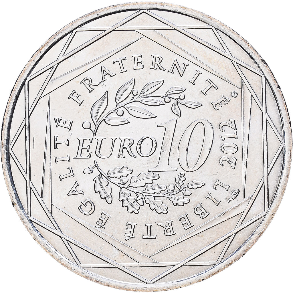 France, 10 Euro, Franche-Comté, 2012, Paris, Argent, SUP