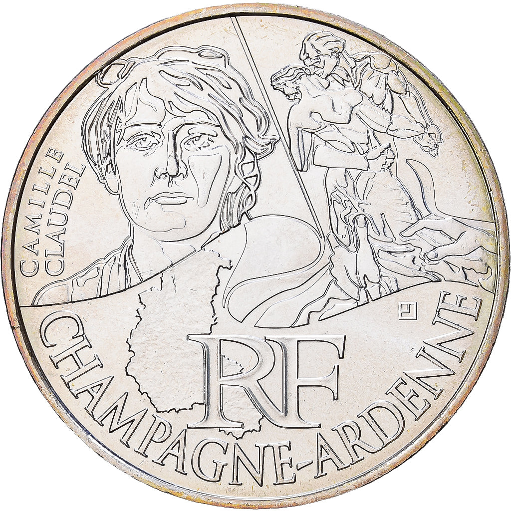 Frankreich, 10 Euro, Champagne-Ardenne, 2012, Paris, Silber, VZ+, KM:1869
