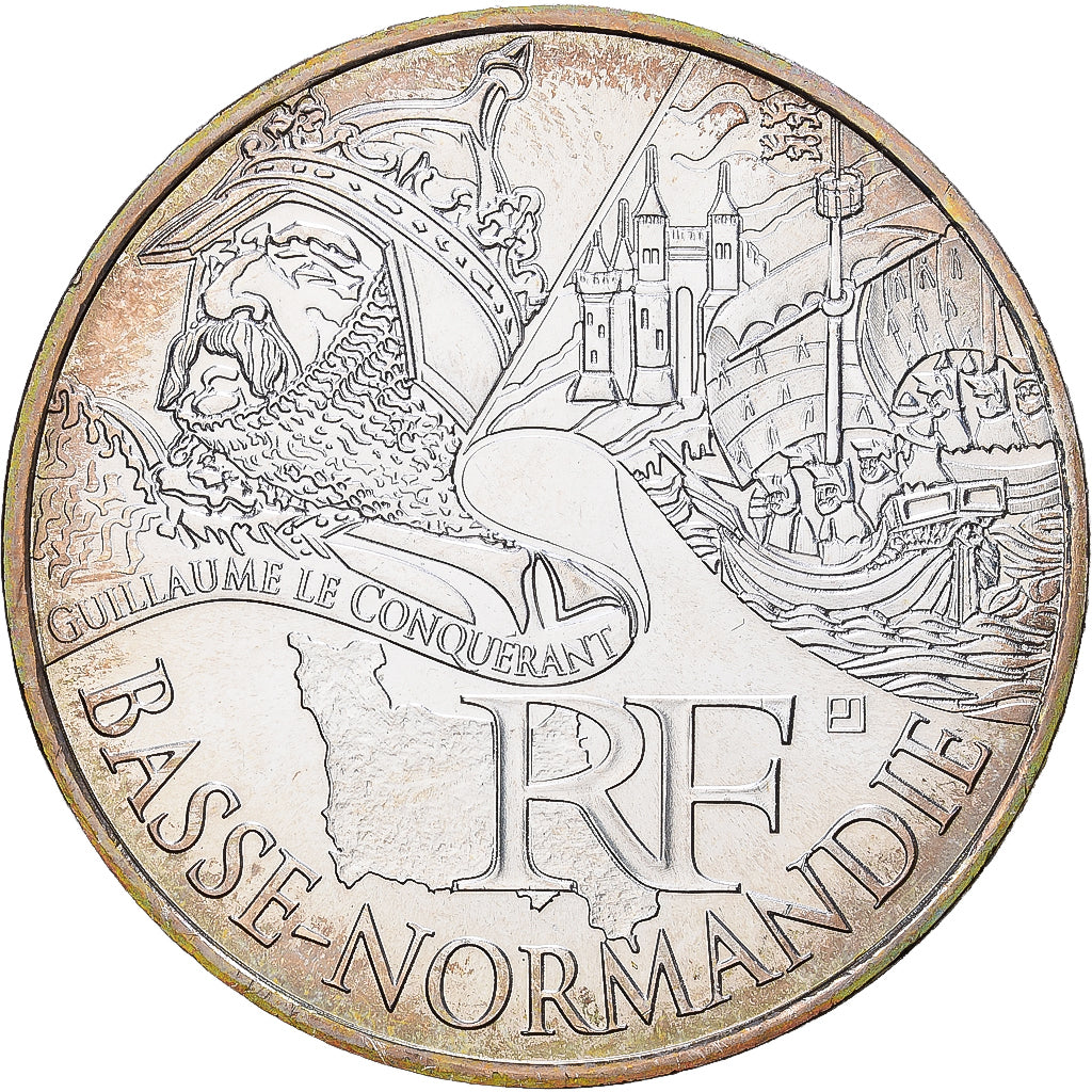 Frankreich, 10 Euro, Basse-Normandie, 2012, Paris, Silber, VZ+, KM:1865