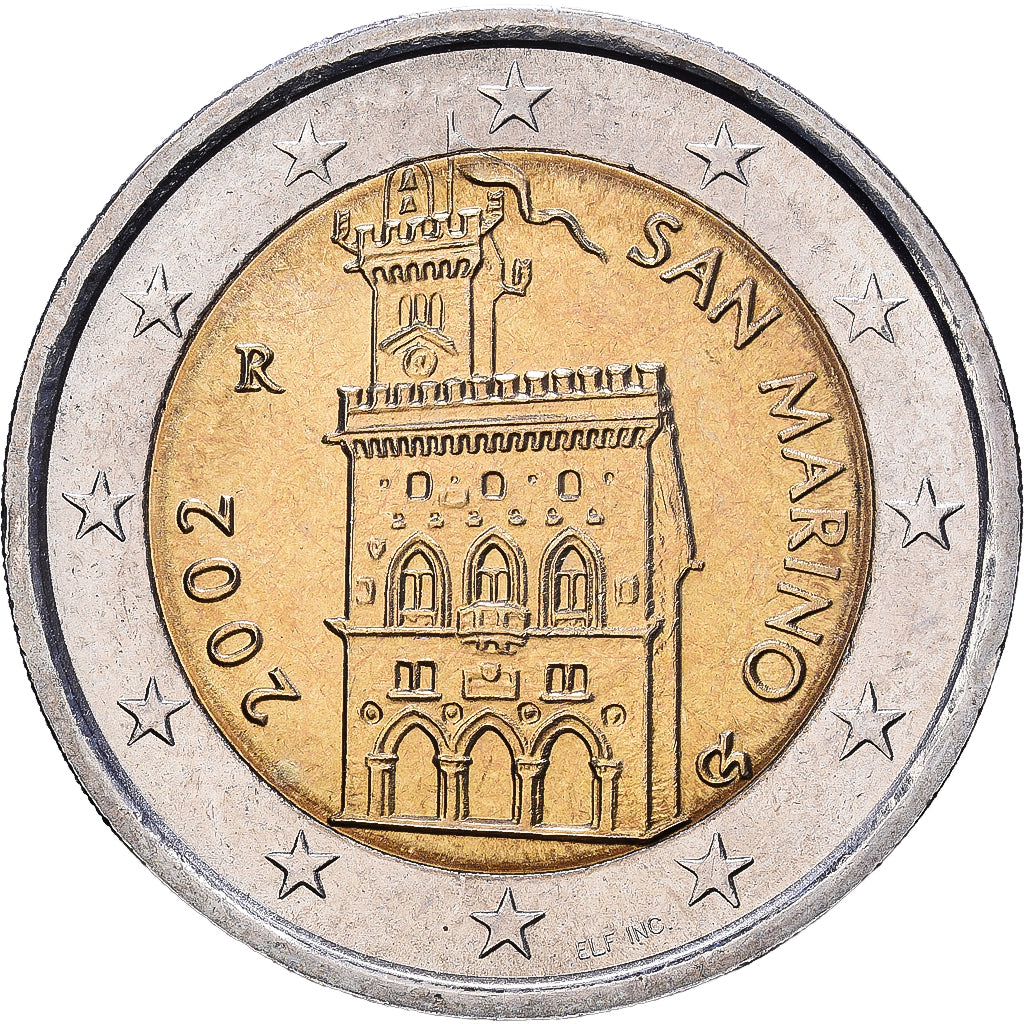 San Marino, 2 Euro, Le Palazzo Publico, 2002, Rome, Bi-Metallic, VZ, KM:447