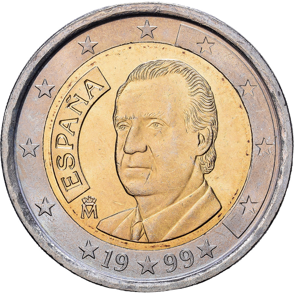 Spain, Juan Carlos I, 2 Euro, 1999, Madrid, Bi-Metallic, MS(60-62), KM:1047