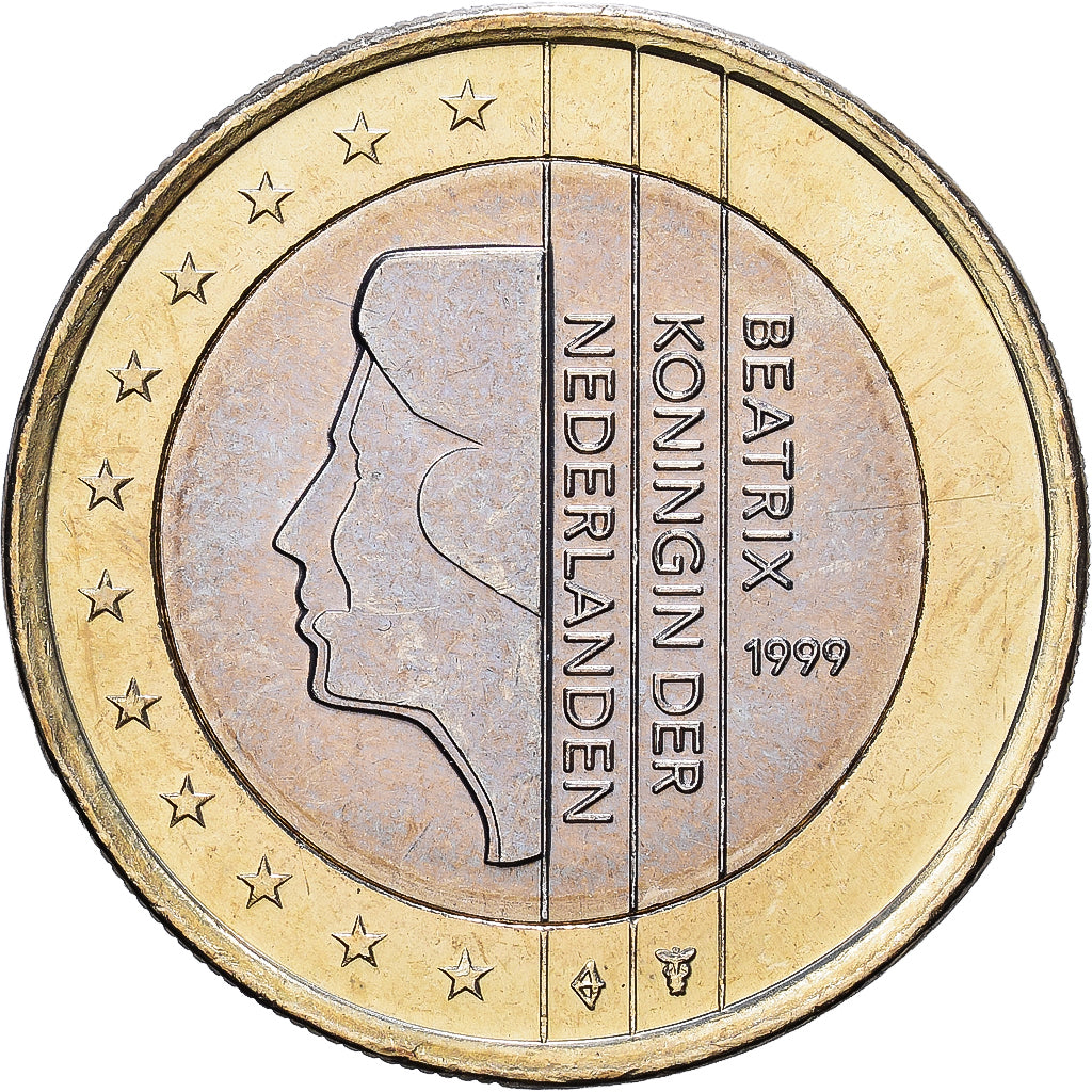 Holandia, Beatrix, Euro, 1999, Utrecht, Bimetaliczny, MS(60-62), KM:240