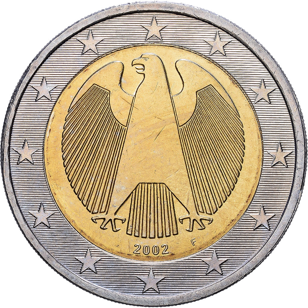 Niemcy, 2 Euro, 2002, Stuttgart, Bimetaliczny, MS(60-62)