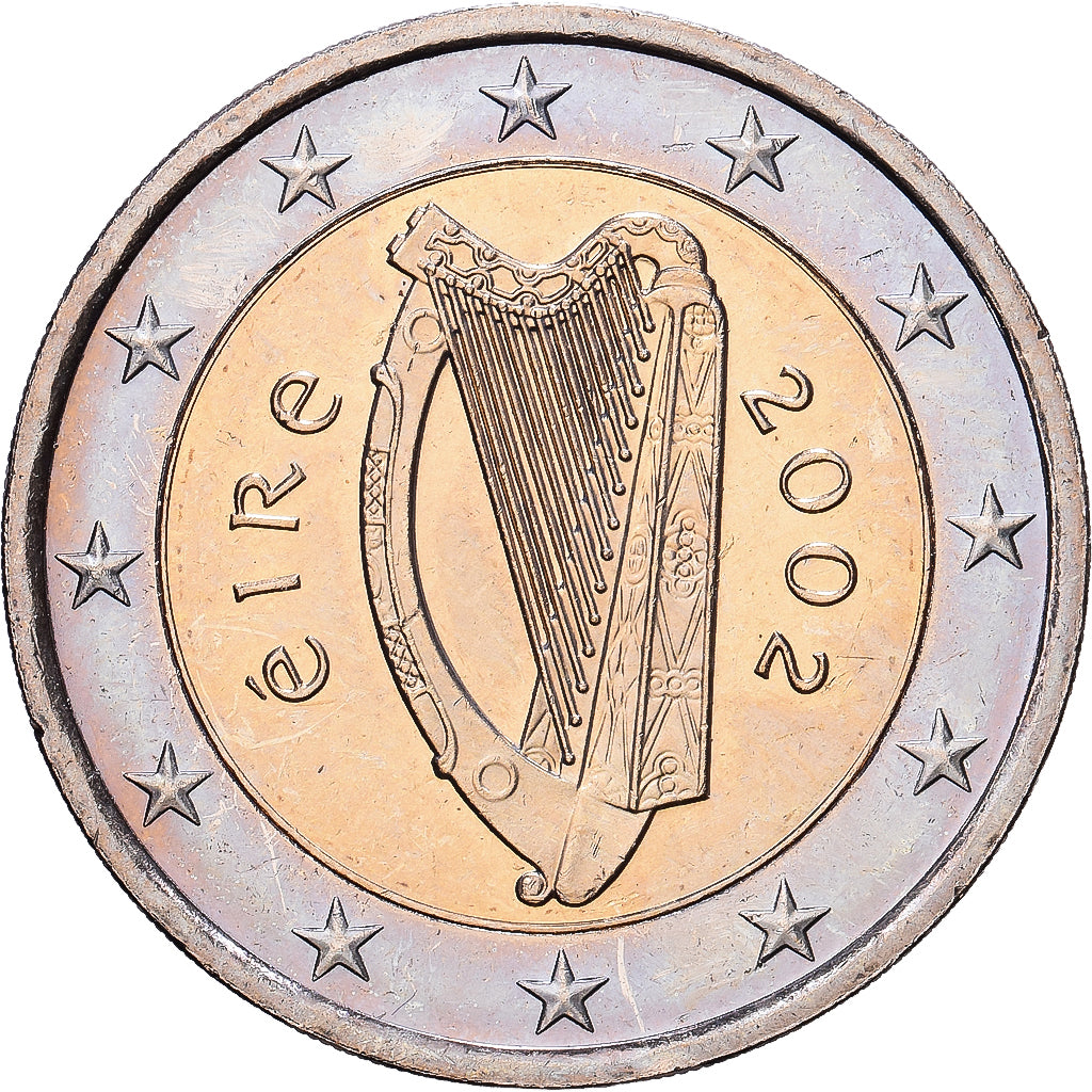 REPÚBLICA DE IRLANDA, 2 Euro, 2002, Sandyford, Bimetálico, EBC, KM:39