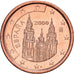 Spain, Juan Carlos I, Euro Cent, 2000, Madrid, Copper Plated Steel, MS(64)
