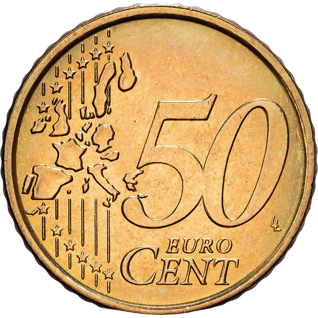 Italy, 50 Euro Cent, 2002, Rome, Brass, AU(55-58), KM:215