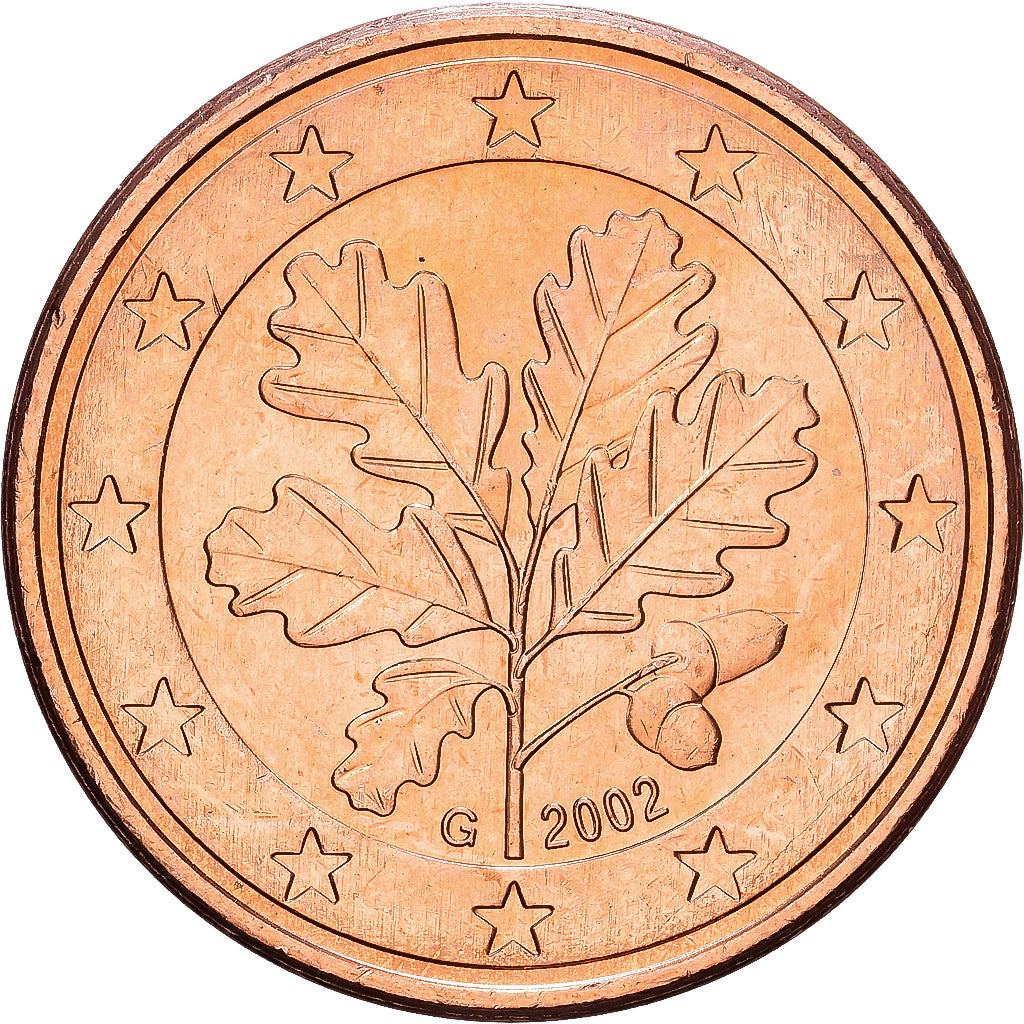 Germany, 5 Euro Cent, 2002, Karlsruhe, Copper Plated Steel, MS(63)