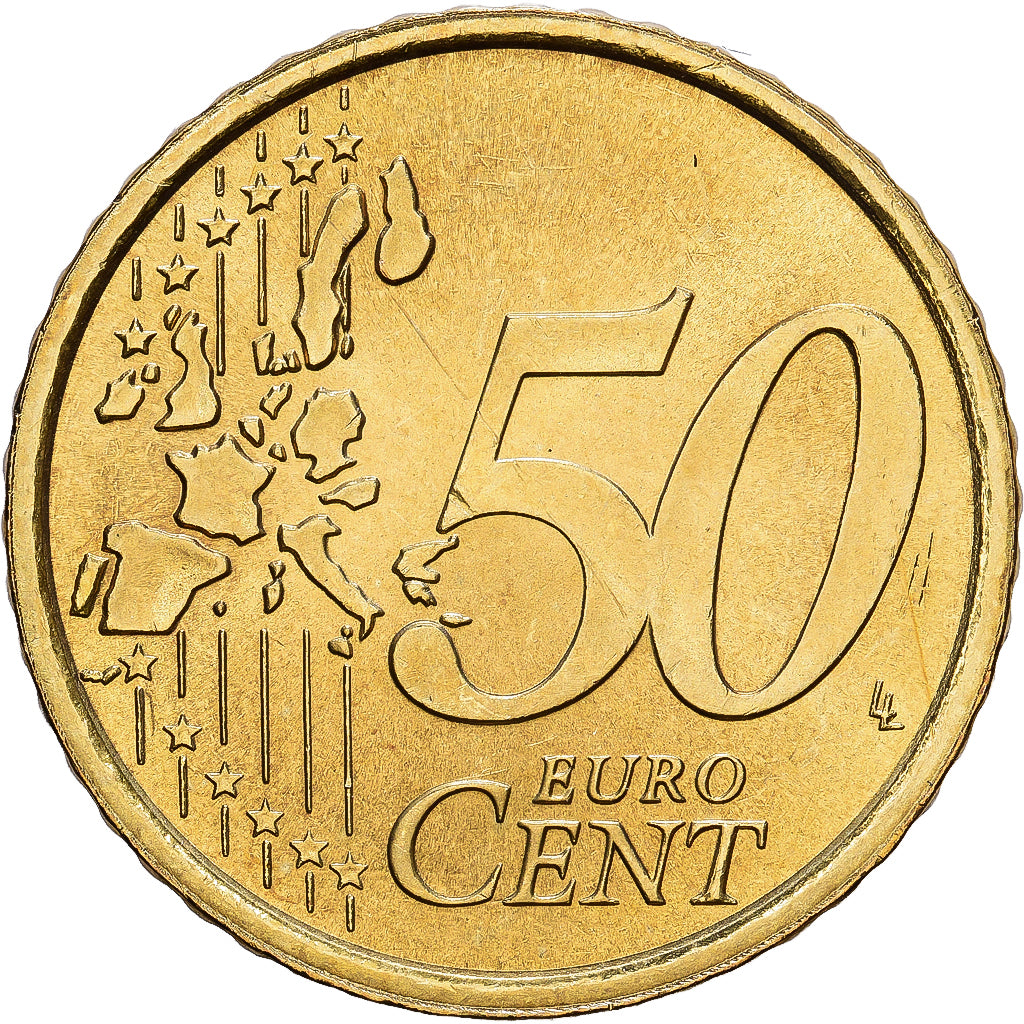 San Marino, 50 Euro Cent, 2002, Rome, Latón, EBC, KM:445