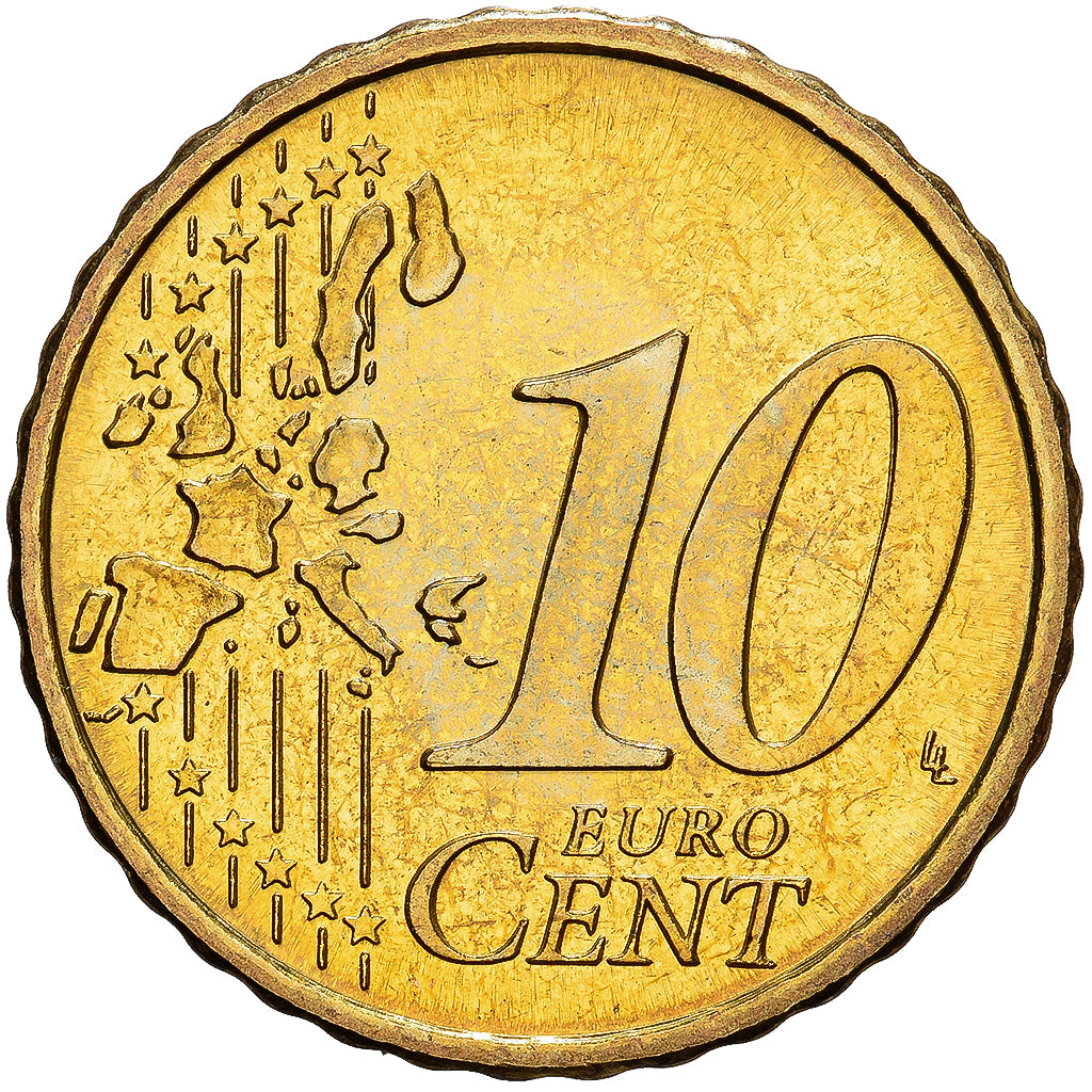 Austria, 10 Euro Cent, 2002, AU(55-58), Brass, KM:3085