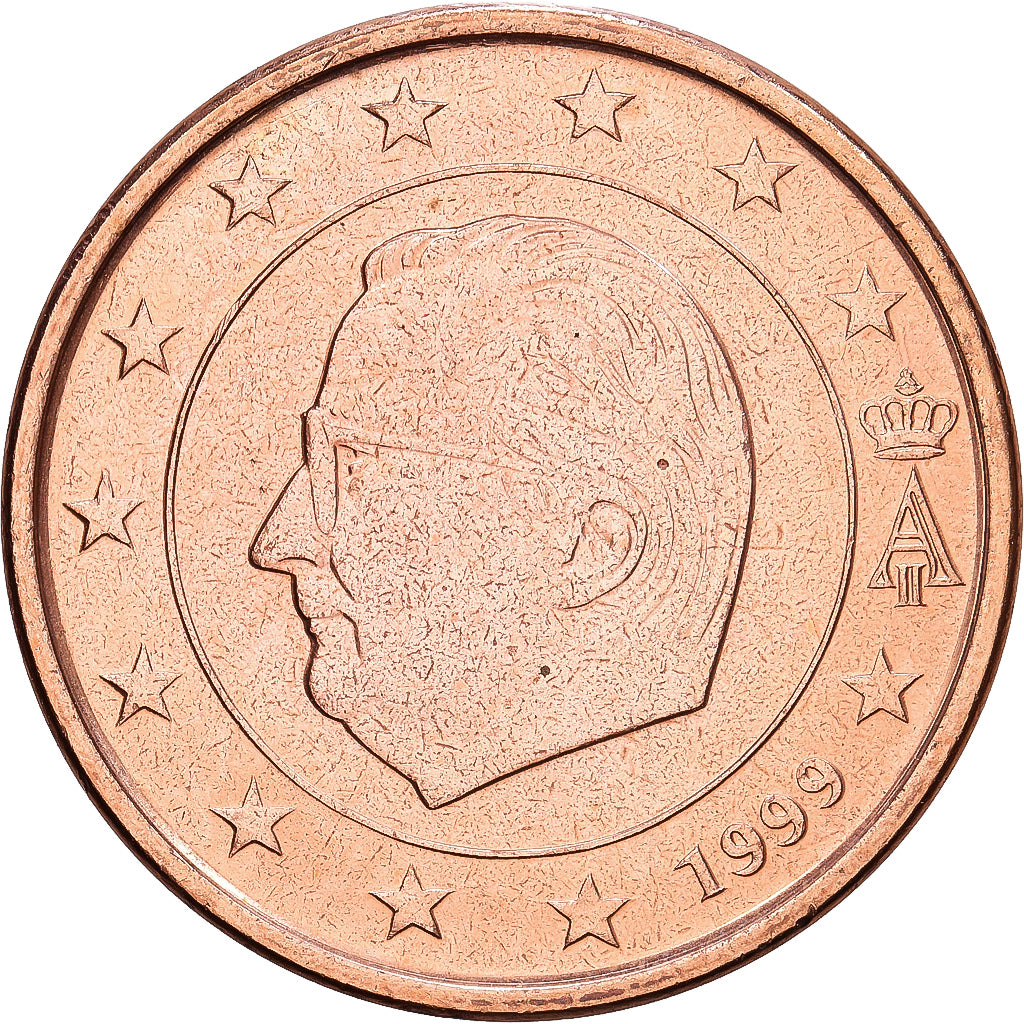 Belgium, Albert II, 5 Euro Cent, 1999, Brussels, Copper Plated Steel, MS(63)