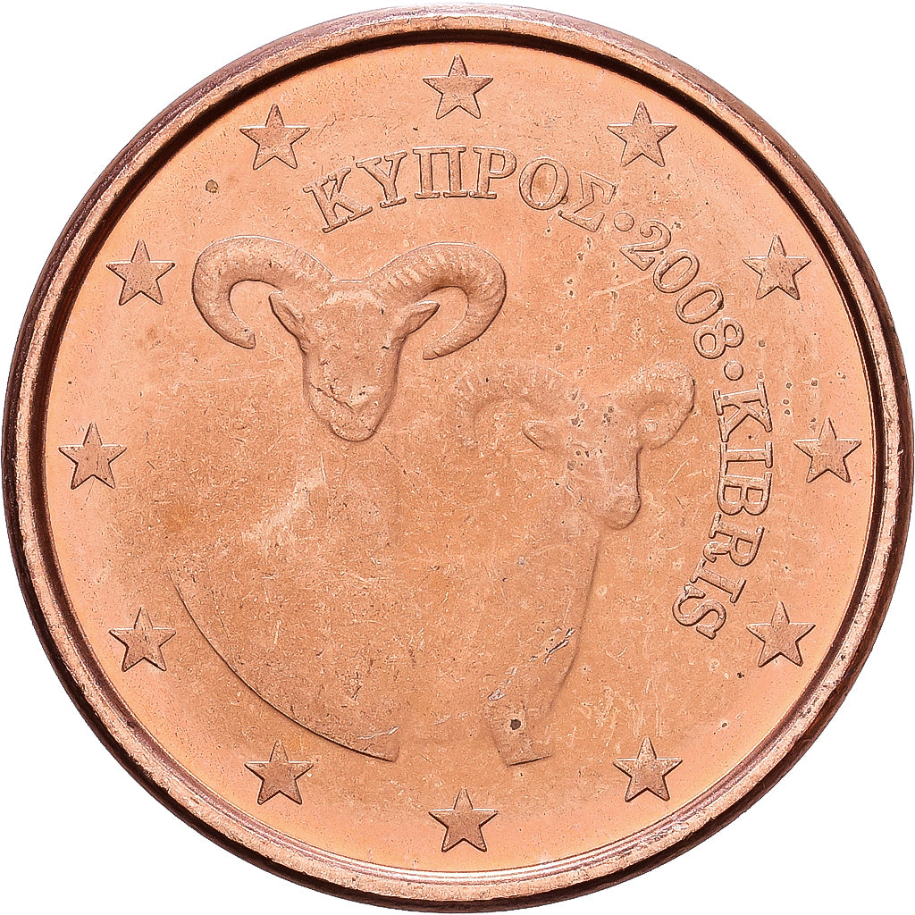 Cyprus, Euro Cent, 2008, Copper Plated Steel, AU(50-53)