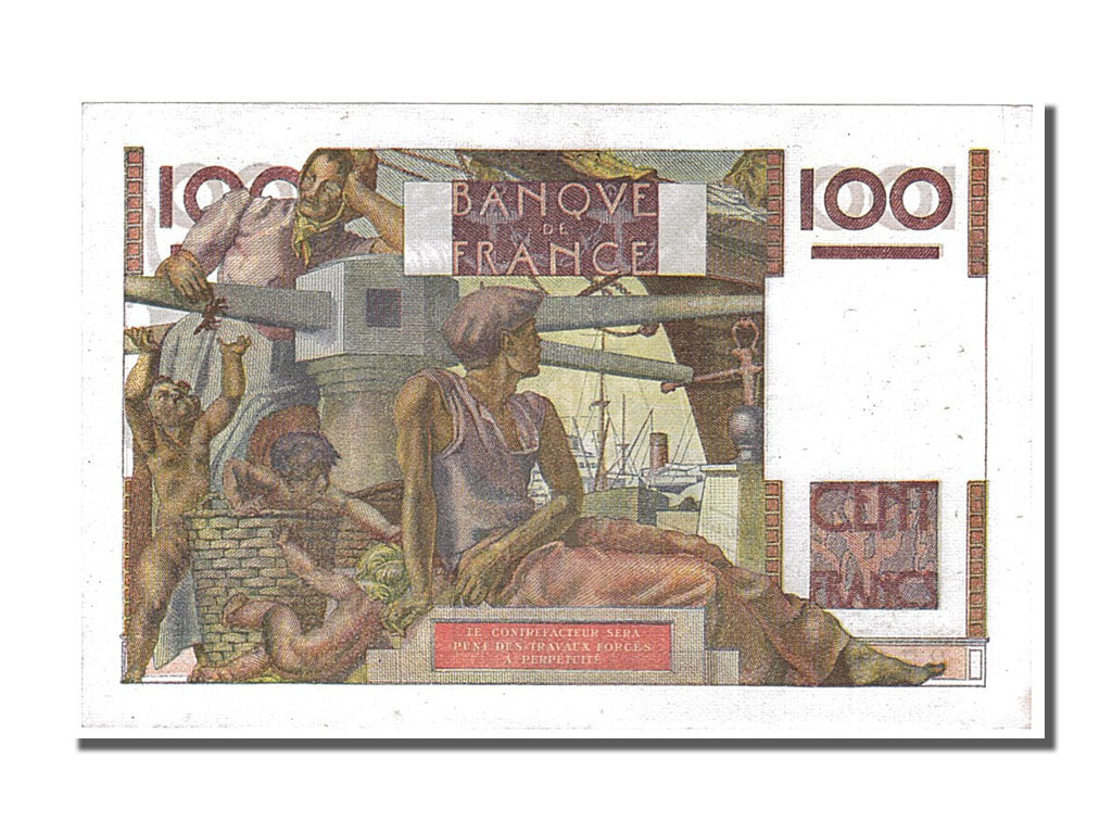 Banknote, France, 100 Francs, 100 F 1945-1954 ''Jeune Paysan'', 1946