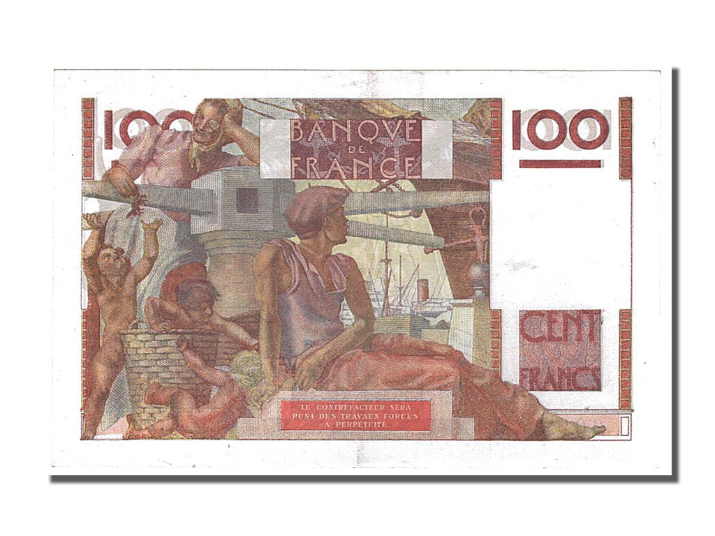 Geldschein, Frankreich, 100 Francs, 100 F 1945-1954 ''Jeune Paysan'', 1946