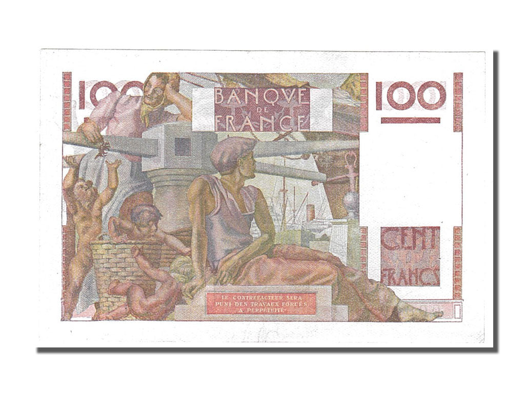 Banconote, Francia, 100 Francs, 100 F 1945-1954 ''Jeune Paysan'', 1946