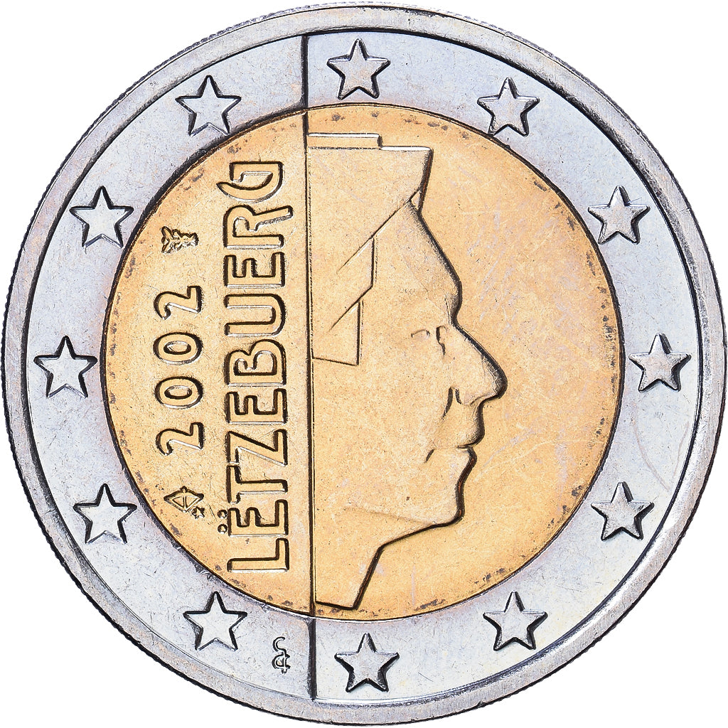 Luxemburgo, Henri, 2 Euro, 2002, Utrecht, Bimetálico, AU(55-58), KM:82