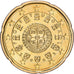 Portugal, 20 Euro Cent, 2002, Lisbon, Tin, UNC, KM:744