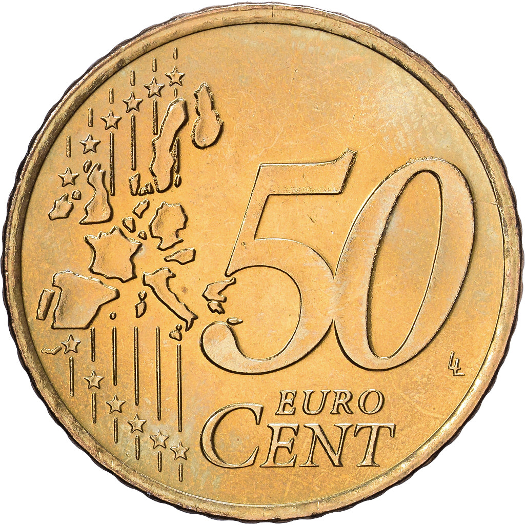 Nederland, Beatrix, 50 Euro Cent, 2000, Utrecht, Tin, UNC-, KM:239