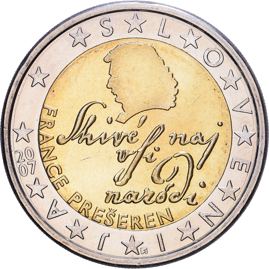 Slovenië, 2 Euro, 2007, Vantaa, Bi-Metallic, UNC-, KM:75