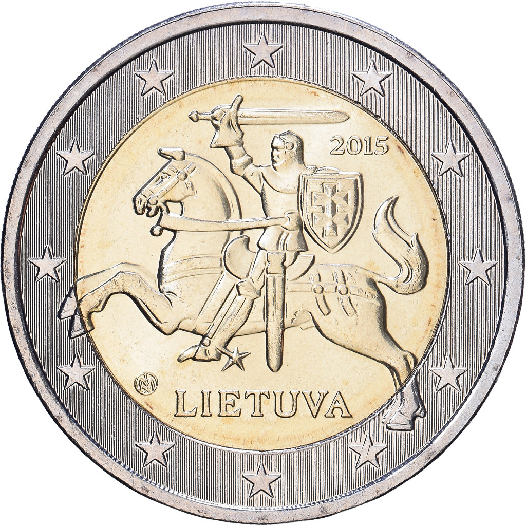 Lituânia, 2 Euro, 2015, Bimetálico, MS(64), KM:212