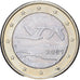 Finlândia, 1 Euro, 2001, Vantaa, Bimetálico, AU(55-58)
