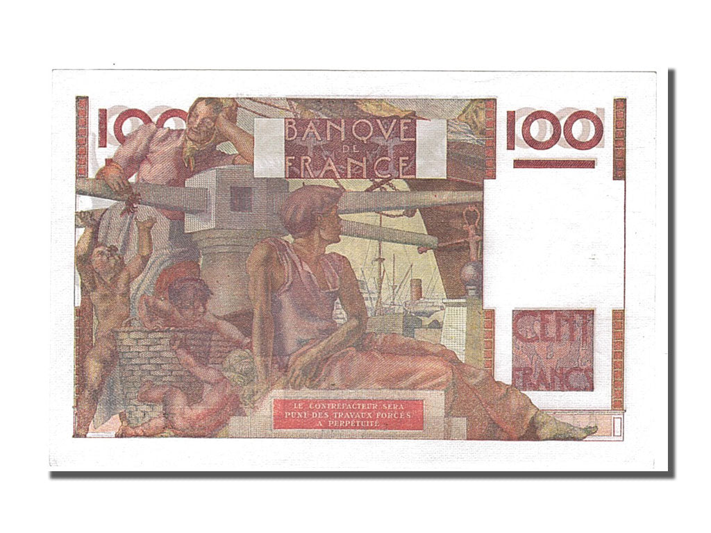 Biljet, Frankrijk, 100 Francs, 100 F 1945-1954 ''Jeune Paysan'', 1946