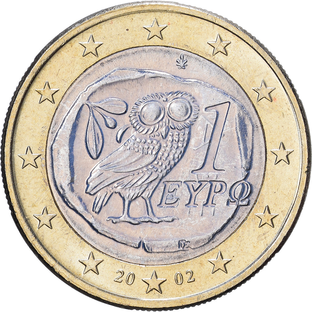 Griekenland, 1 Euro, 2002, Athens, Bi-Metallic, PR+