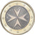 Malta, 1 Euro, 2008, MDP, Bi-Metallic, UNC-