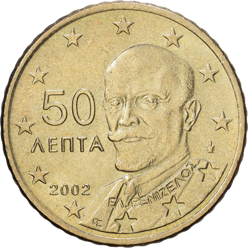 Griekenland, 50 Centimes, 2002, Athens, Nordic gold, ZF+