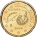 Spanje, 20 Centimes, Miguel de Cervantes, 2000, Madrid, Nordic gold, UNC-