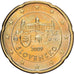 Eslováquia, 20 Centimes, le château de Bratislava, 2009, Kremnica, Nordic