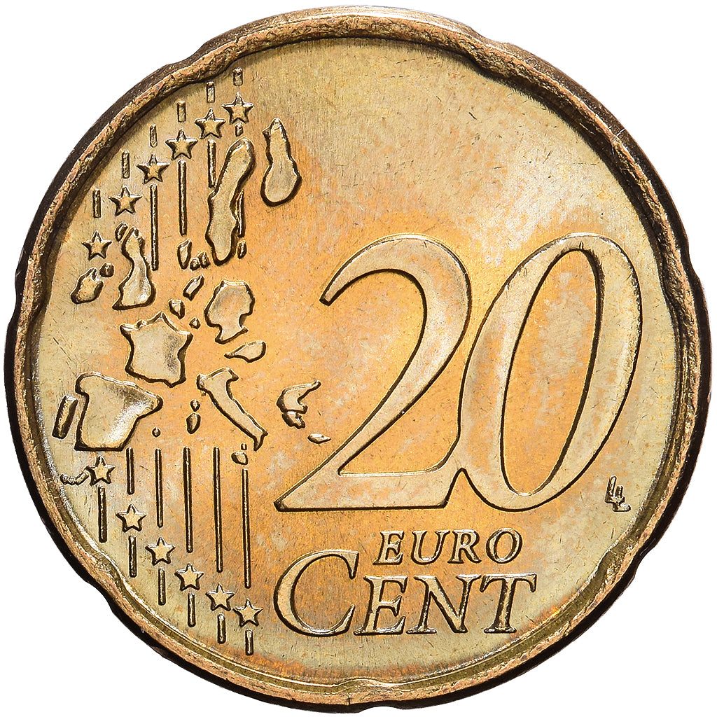 Portugal, 20 Centimes, 2002, Lisbon, Nordic gold, MBC+