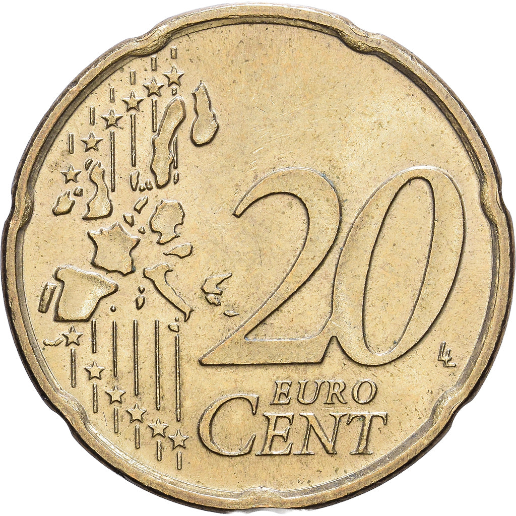 Nederland, Beatrix, 20 Centimes, 1999, Utrecht, Nordic gold, ZF+