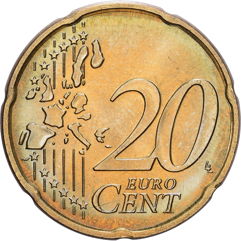 Luxemburg, Henri I, 20 Centimes, 2002, Vantaa, Nordic gold, PR
