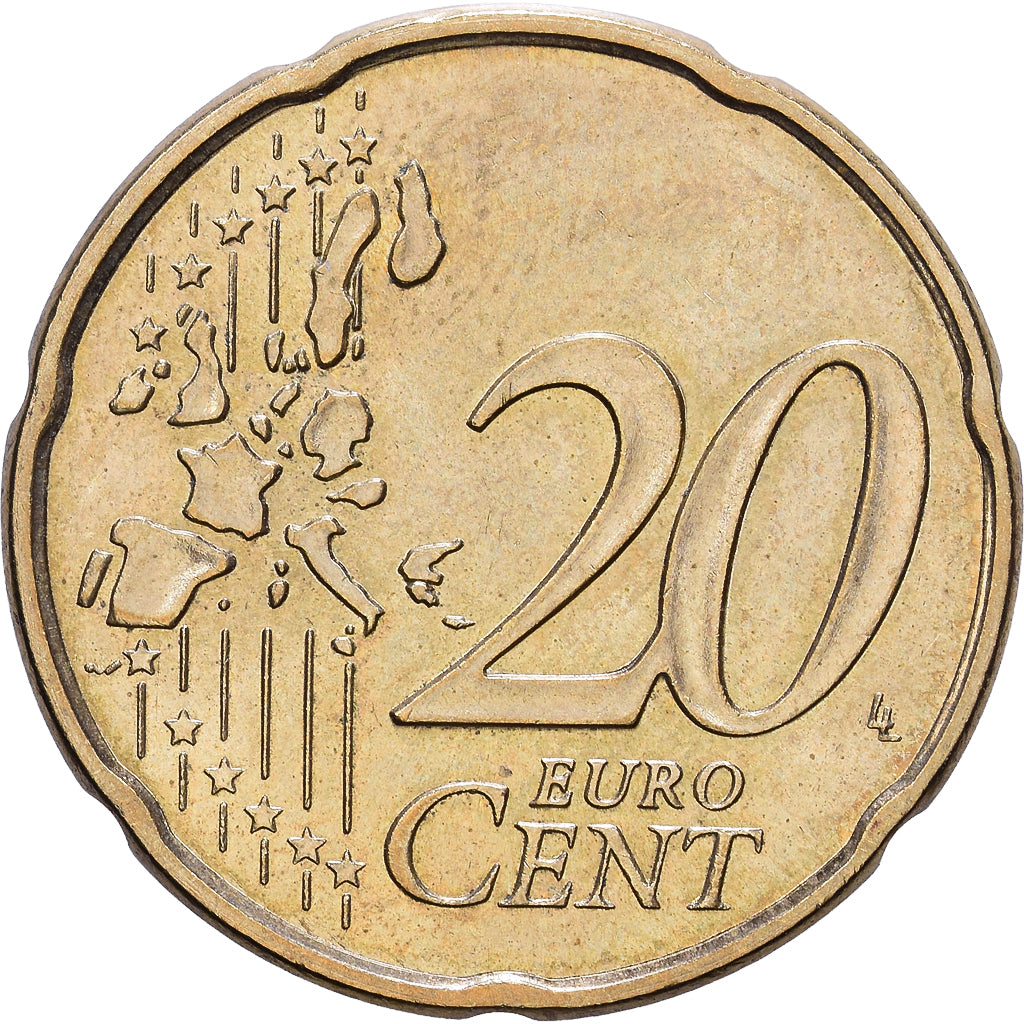 France, 20 Centimes, BE, 1999, MDP, Or nordique, SUP