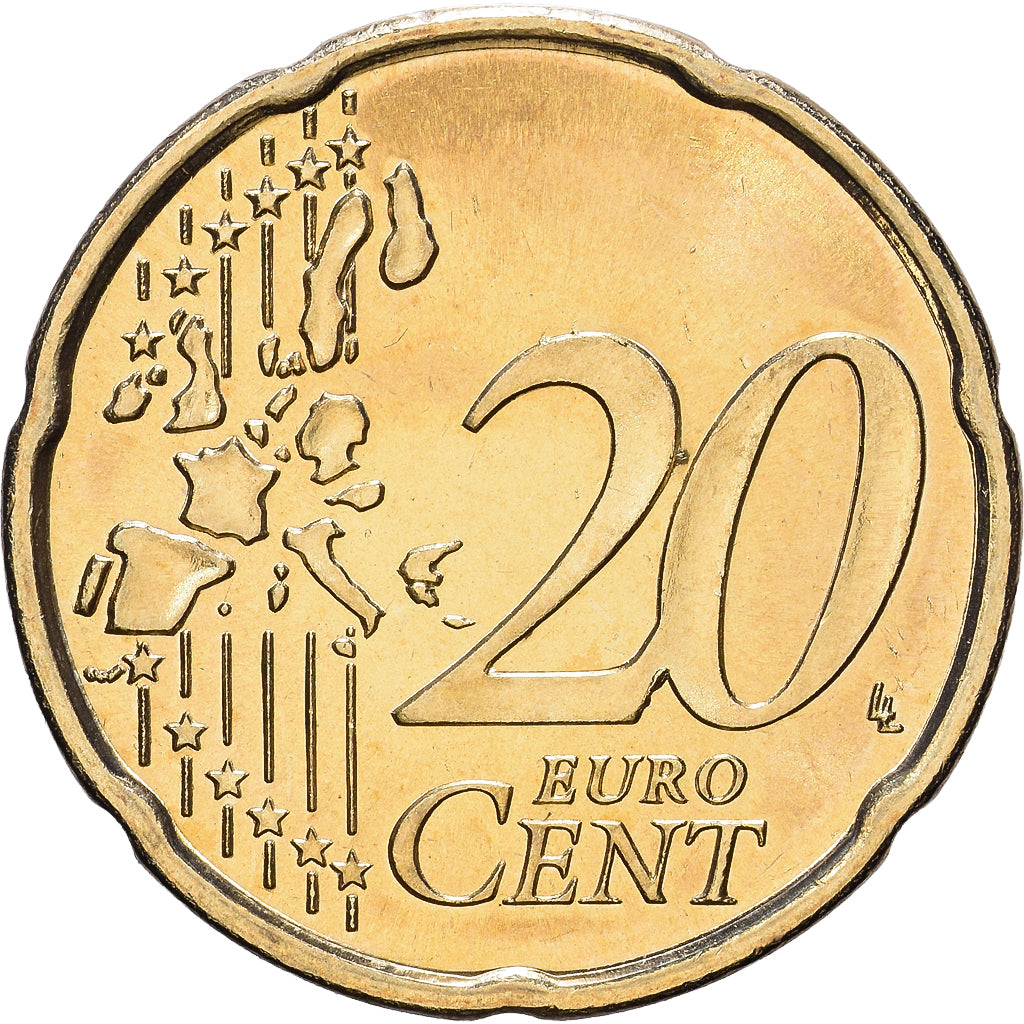 Finland, 20 Centimes, 2002, Vantaa, Nordic gold, MS(60-62), KM:102