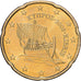 Cyprus, 20 Centimes, 2008, Vantaa, Nordic gold, PR+