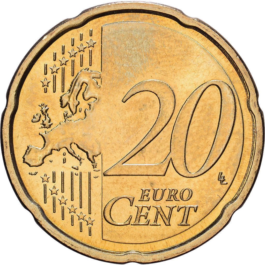 Cyprus, 20 Centimes, 2008, Vantaa, Nordic gold, PR+