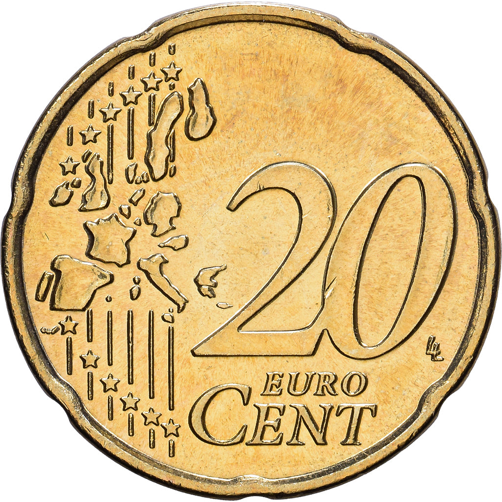 Belgia, Albert II, 20 Centimes, 2000, Brussels, Nordic gold, MS(60-62)