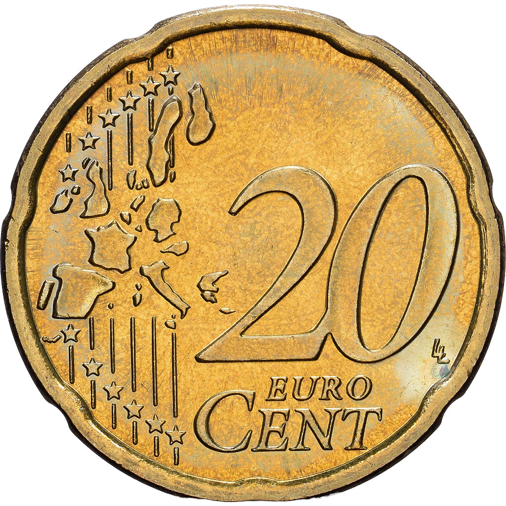 Austria, 20 Centimes, 2002, Vienna, Nordic gold, SPL-